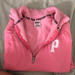 VS pink quarter zip